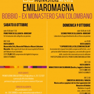 Alla scoperta dell' Ex Monastero san Colombano di Bobbio con visite, concerti, workshop di Calligrafia con pennino