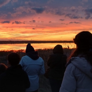 Il cammino del Sale al tramonto